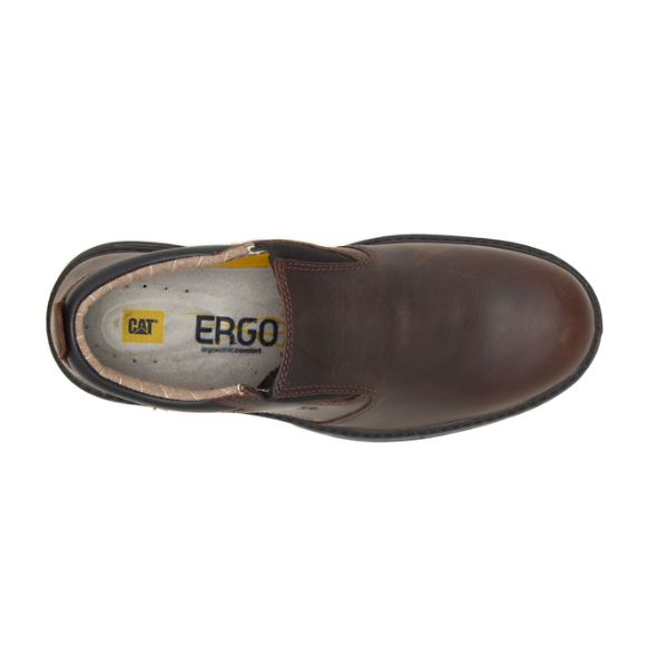 Dark Brown Men's Caterpillar Conclude Steel Safety Shoes | US-450821IGH