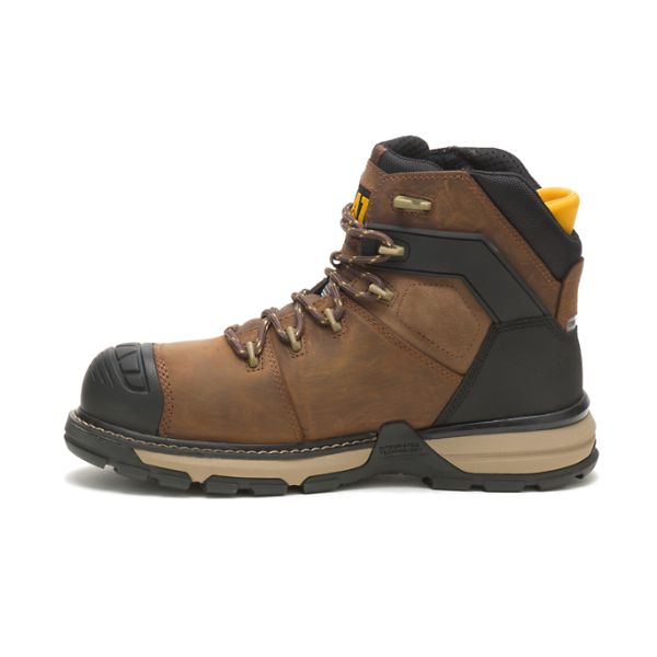 Dark Brown Men's Caterpillar Excavator Superlite Thinsulate Carbon Composite Waterproof Boots | US-645231MWA