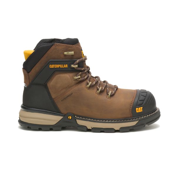 Dark Brown Men\'s Caterpillar Excavator Superlite Thinsulate Carbon Composite Waterproof Boots | US-645231MWA