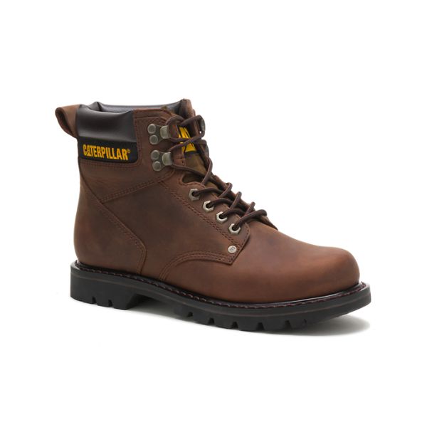 Dark Brown Men's Caterpillar Second Shift Soft Toe Boots | US-279864KSV