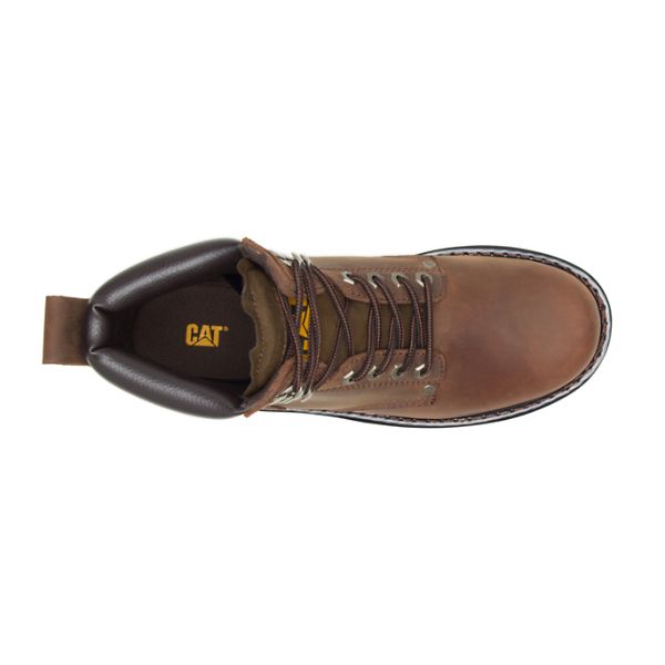 Dark Brown Men's Caterpillar Second Shift Soft Toe Boots | US-279864KSV