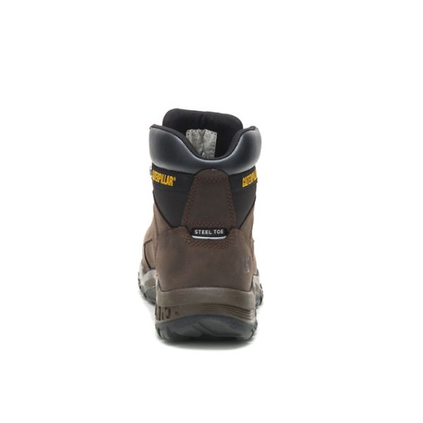 Dark Brown Men's Caterpillar Upholder Steel Waterproof Boots | US-078429RFT