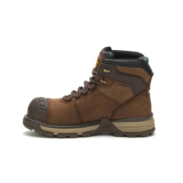 Dark Brown Women's Caterpillar Excavator Superlite Waterproof Thinsulate Carbon Composite Safety Boots | US-257831IDX