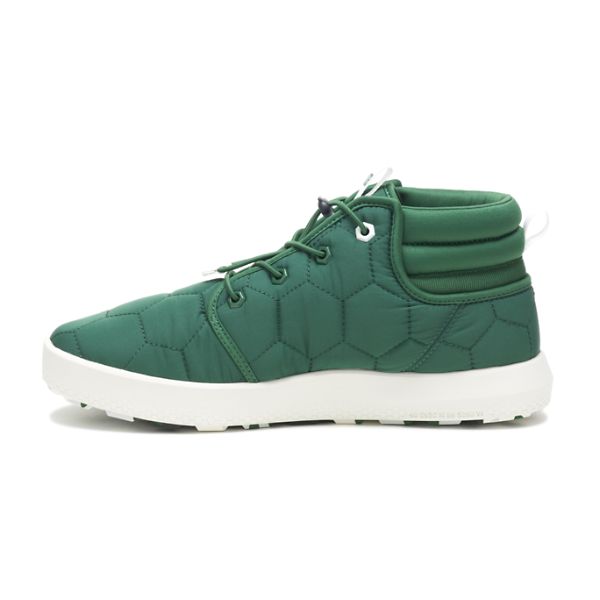 Green / White Women's Caterpillar CODE Scout Mid Sneakers | US-239465PYO