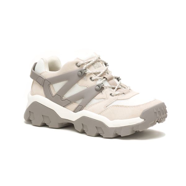 Grey / Biege / White Men's Caterpillar Reactor Soft Toe Shoes | US-752981CEB