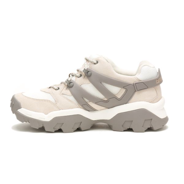 Grey / Biege / White Men's Caterpillar Reactor Sneakers | US-965708DAE