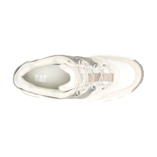 Grey / Biege / White Women's Caterpillar Reactor Soft Toe Shoes | US-238160MWF