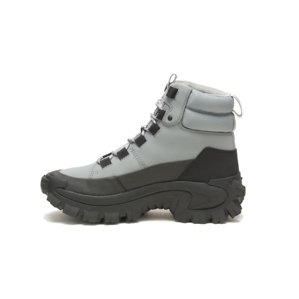 Grey / Black Men's Caterpillar Trespass Waterproof Galosh Soft Toe Boots | US-731849FGB