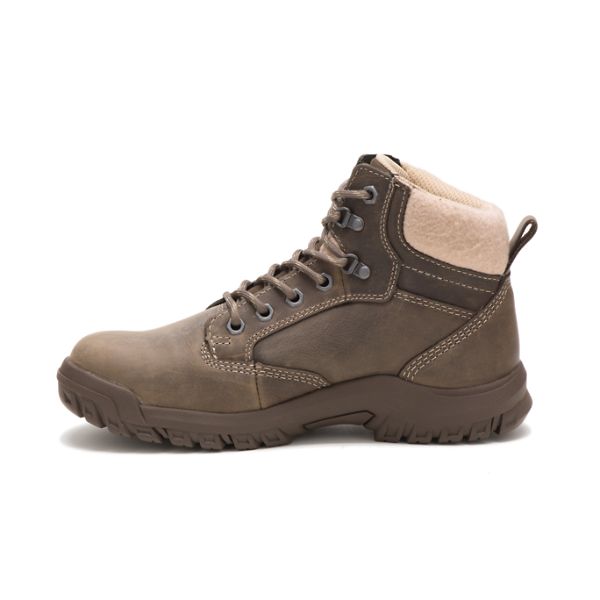 Grey / Brown Women's Caterpillar Tess Steel Safety Boots | US-970854XOZ