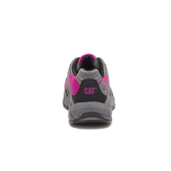 Grey / Pink / Black Women's Caterpillar Switch Steel Safety Shoes | US-765243ZFV