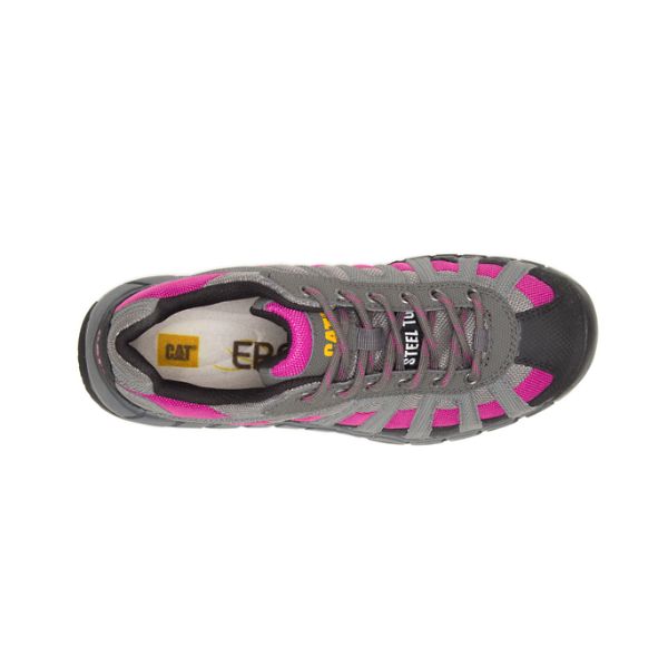 Grey / Pink / Black Women's Caterpillar Switch Steel Safety Shoes | US-765243ZFV