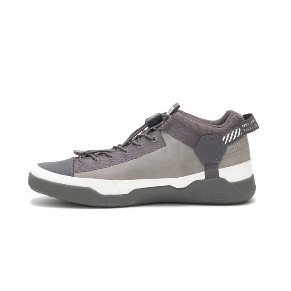 Grey / White Men's Caterpillar CODE Hex Utility Sneakers | US-824395KQP