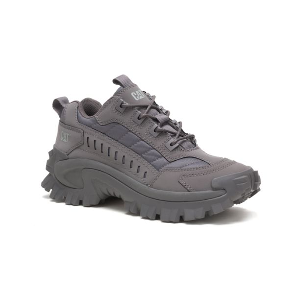 Grey / White Men's Caterpillar Intruder Soft Toe Shoes | US-326509GFP