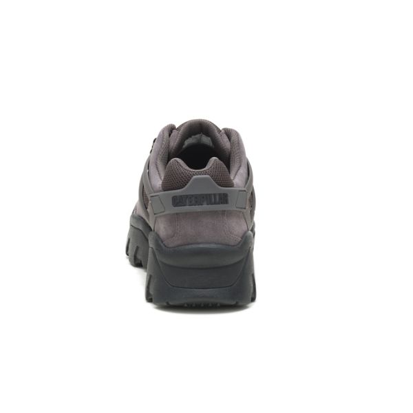 Grey / White Men's Caterpillar Reactor Soft Toe Shoes | US-346502HFA