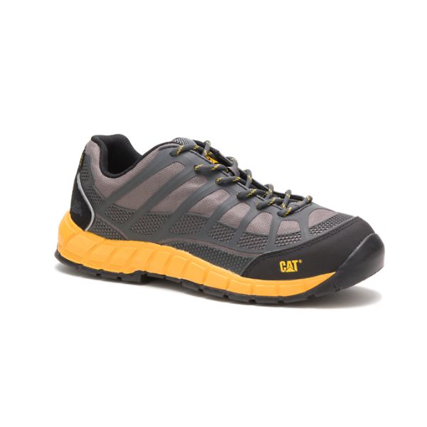 Grey / Yellow Men's Caterpillar Streamline Composite Safety Shoes | US-895027YSI