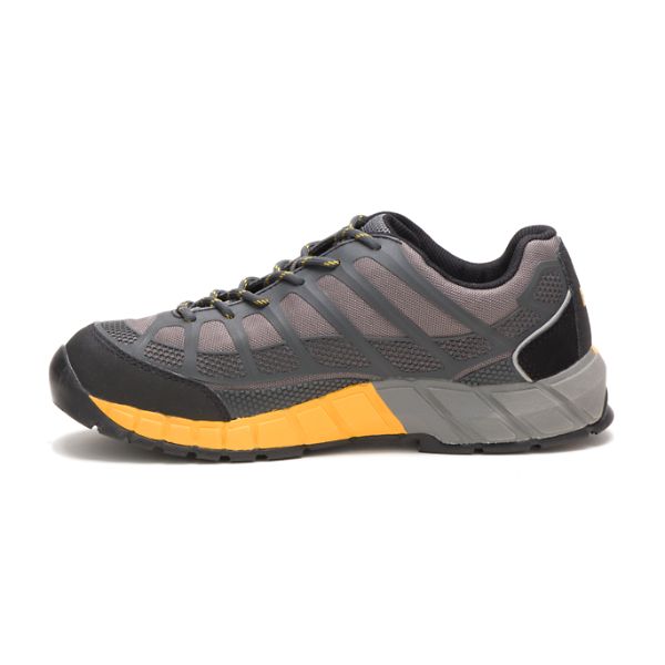 Grey / Yellow Men's Caterpillar Streamline Composite Safety Shoes | US-895027YSI