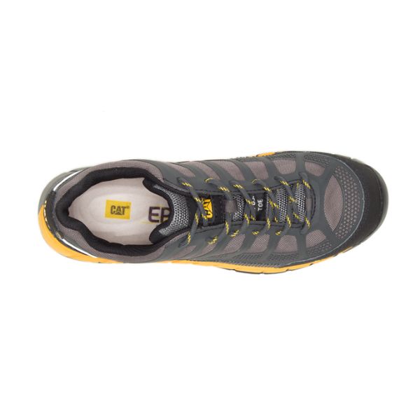 Grey / Yellow Men's Caterpillar Streamline Composite Safety Shoes | US-895027YSI