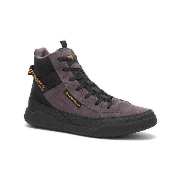 Greyblack Men's Caterpillar CODE Hex Hi Utility Sneakers | US-681042DQG