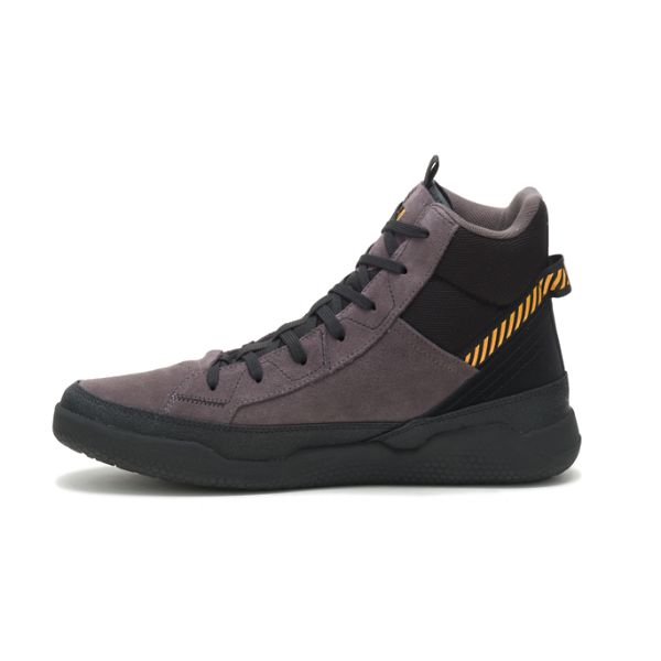 Greyblack Men's Caterpillar CODE Hex Hi Utility Sneakers | US-681042DQG