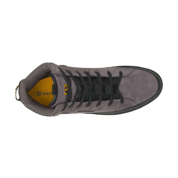 Greyblack Men's Caterpillar CODE Hex Hi Utility Sneakers | US-681042DQG