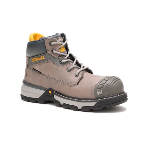 Pink / Grey Women's Caterpillar Excavator Superlite Carbon Composite Waterproof Boots | US-571832LSN