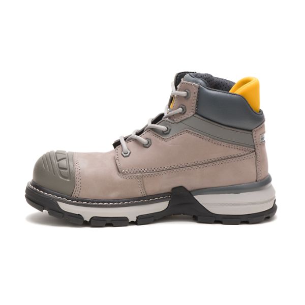 Pink / Grey Women's Caterpillar Excavator Superlite Carbon Composite Waterproof Boots | US-571832LSN