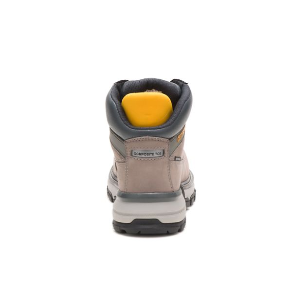 Pink / Grey Women's Caterpillar Excavator Superlite Waterproof Carbon Composite Safety Boots | US-607983XDN