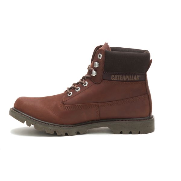 Red / Brown Men's Caterpillar eColorado Waterproof Soft Toe Boots | US-592071DYJ