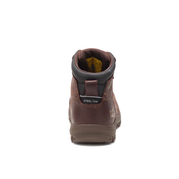 Red / Brown Women's Caterpillar Mae Steel Waterproof Boots | US-279803HUE