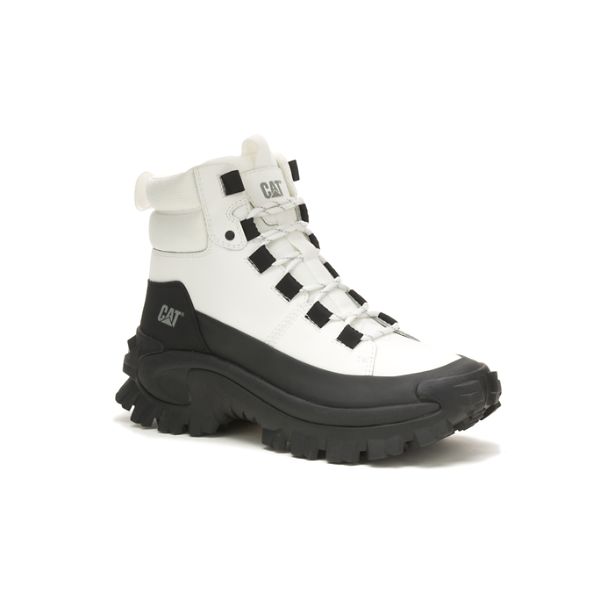 White / Black Men's Caterpillar Trespass Waterproof Galosh Boots | US-258410QYH