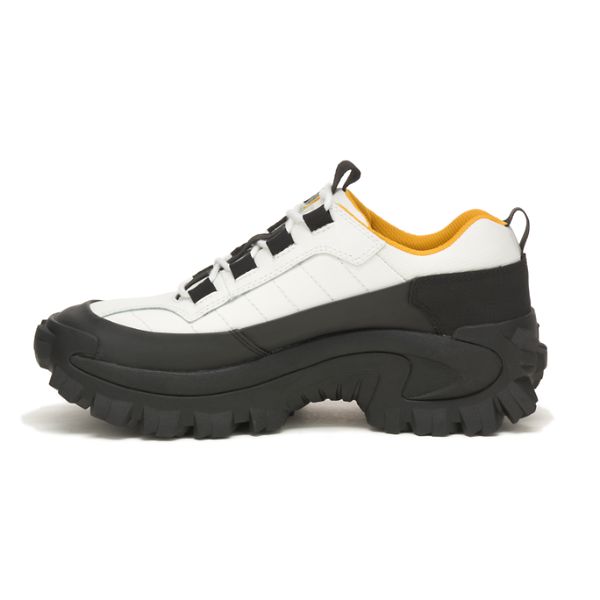 White / Black Women's Caterpillar Intruder Waterproof Galosh Soft Toe Shoes | US-973280GOH