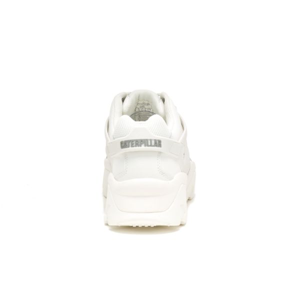 White Men's Caterpillar Reactor Sneakers | US-079143SFU