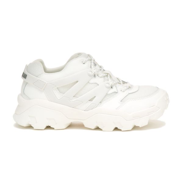 White Men\'s Caterpillar Reactor Sneakers | US-079143SFU