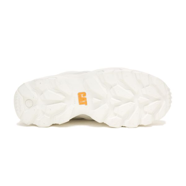 White Women's Caterpillar Reactor Sneakers | US-769834GAZ