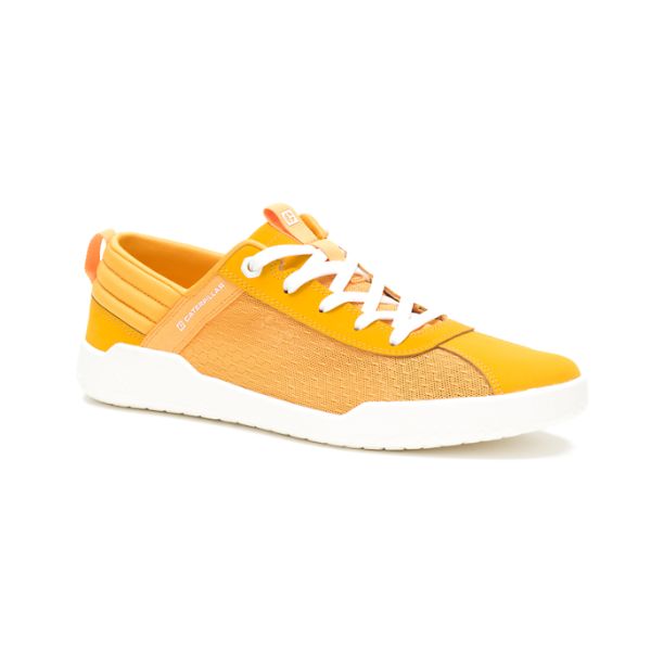 Yellow / White Men's Caterpillar CODE Hex Vent Sneakers | US-364759YKU