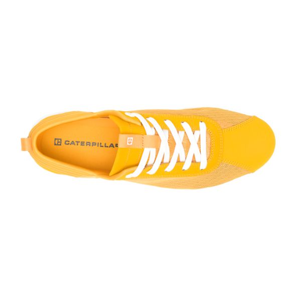 Yellow / White Men's Caterpillar CODE Hex Vent Sneakers | US-364759YKU